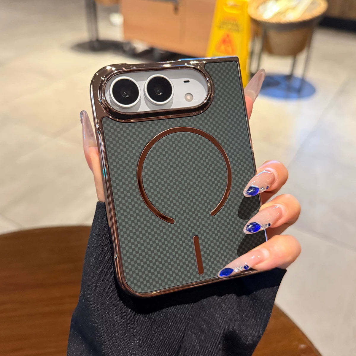 Woven Grid Magnetic Case for iPhone Duo 鈥?supplier product view