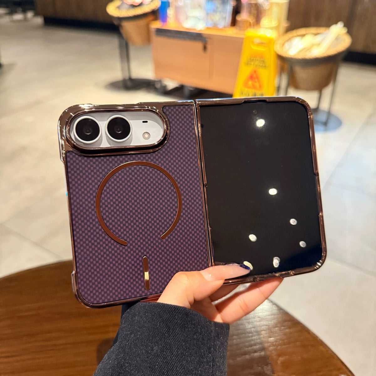Woven Grid Magnetic Case for iPhone Duo 鈥?supplier product view