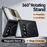 Matte Rotating Stand Case for iPhone Duo — Black / Privacy Screen English supplier view